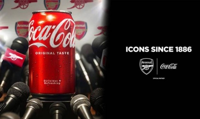 官方：阿森纳与可口可乐达成为期两年的全球合作伙伴关系