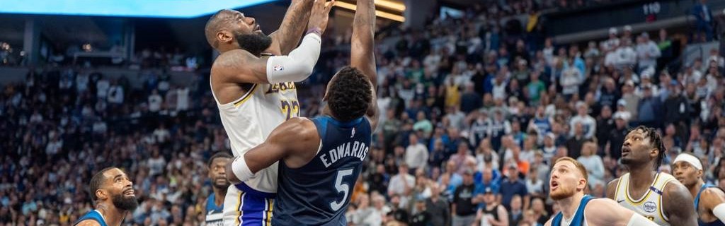 东詹合计空砍65分 湖人不敌森林狼总分1-3被夺赛点