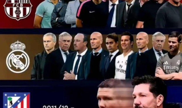 一图看尽西甲14年沧桑！皇马巴萨共换了18次教头马竞独爱1位霸总