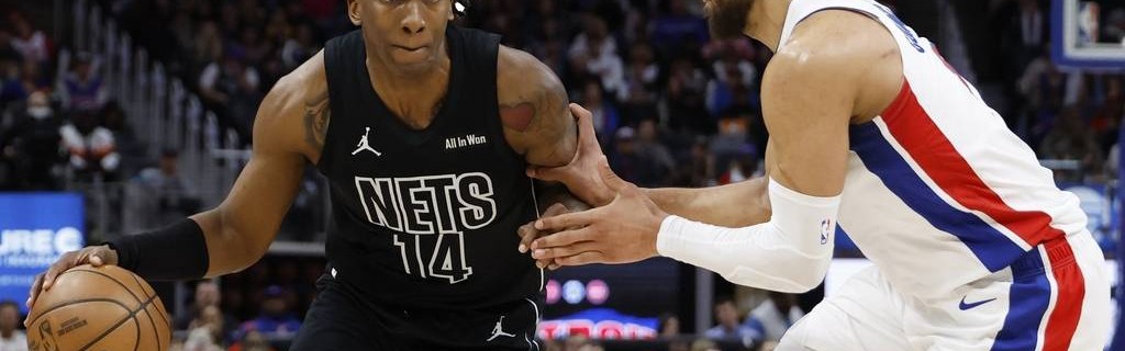 小波特缺阵杜伦21+10 篮网惨败活塞53分